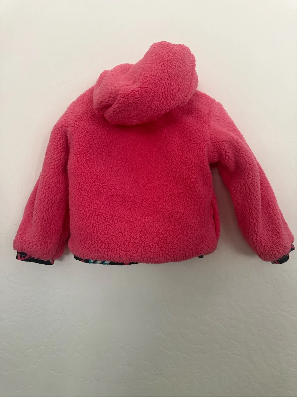 Columbia Kids Navy Puffer Jacket with Pink & Teal Pixel Print